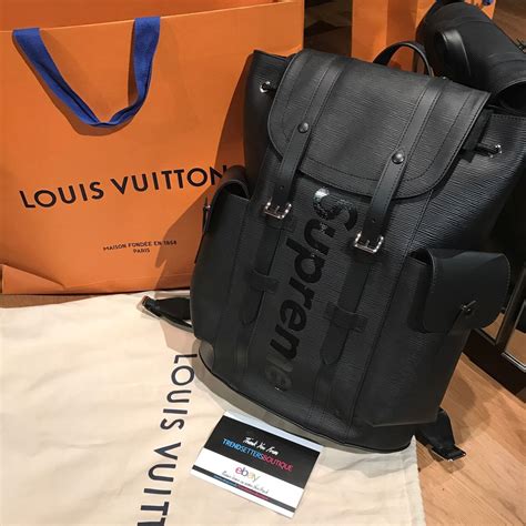 black lv supreme backpack|louis vuitton supreme wallet.